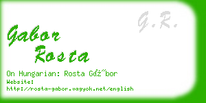gabor rosta business card